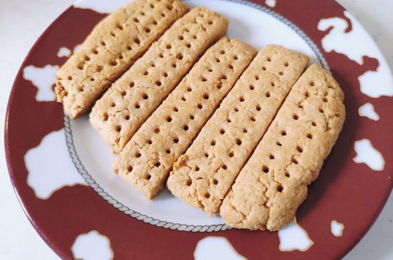 ピーナッツクリームとホエイプロテインで作る！ショートブレッド風クッキー